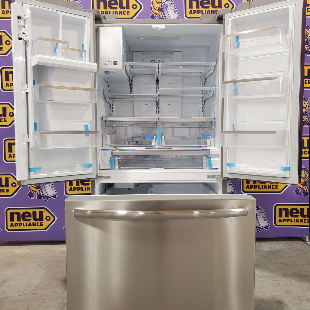 Pictures of Frigidaire 27.8-cu ft ENERGY STAR French Door Refrigerator with Dual Ice Maker in Fingerprint Resistant Stainless Steel GRFS2853AF - Scratch & Dent (Minor) - Neu Appliance Outlet - Discount Appliance Outlet in Austin, Tx
