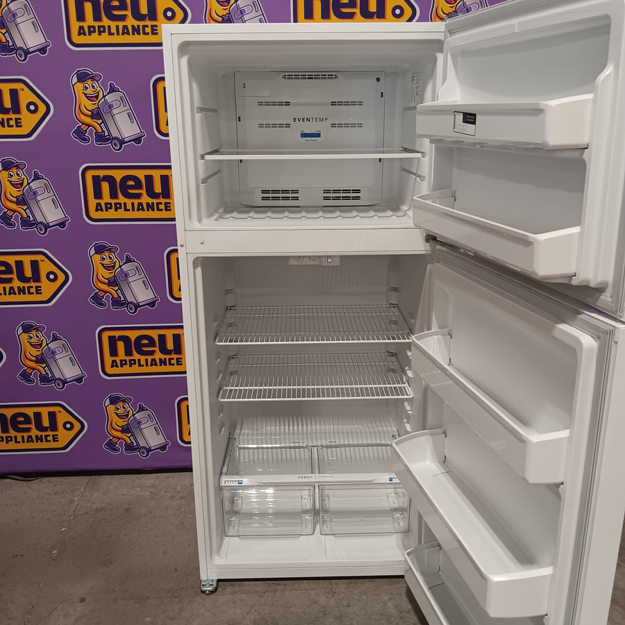Frigidaire 30" Wide Garage Ready Top Freezer 18 Cu. Ft. Refrigerator with EvenTemp Cooling System and Spacious Interior Storage in White 22137SD395 - FFTR1814WW - Scratch & Dent (Minor)