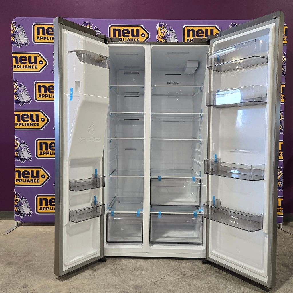 Pictures of Hisense 29.1 cu. ft. Standard Depth Side by Side Refrigerator Stainless Steel - HRS290P5FSE - Open Box - Neu Appliance Outlet - Discount Appliance Outlet in Austin, Tx