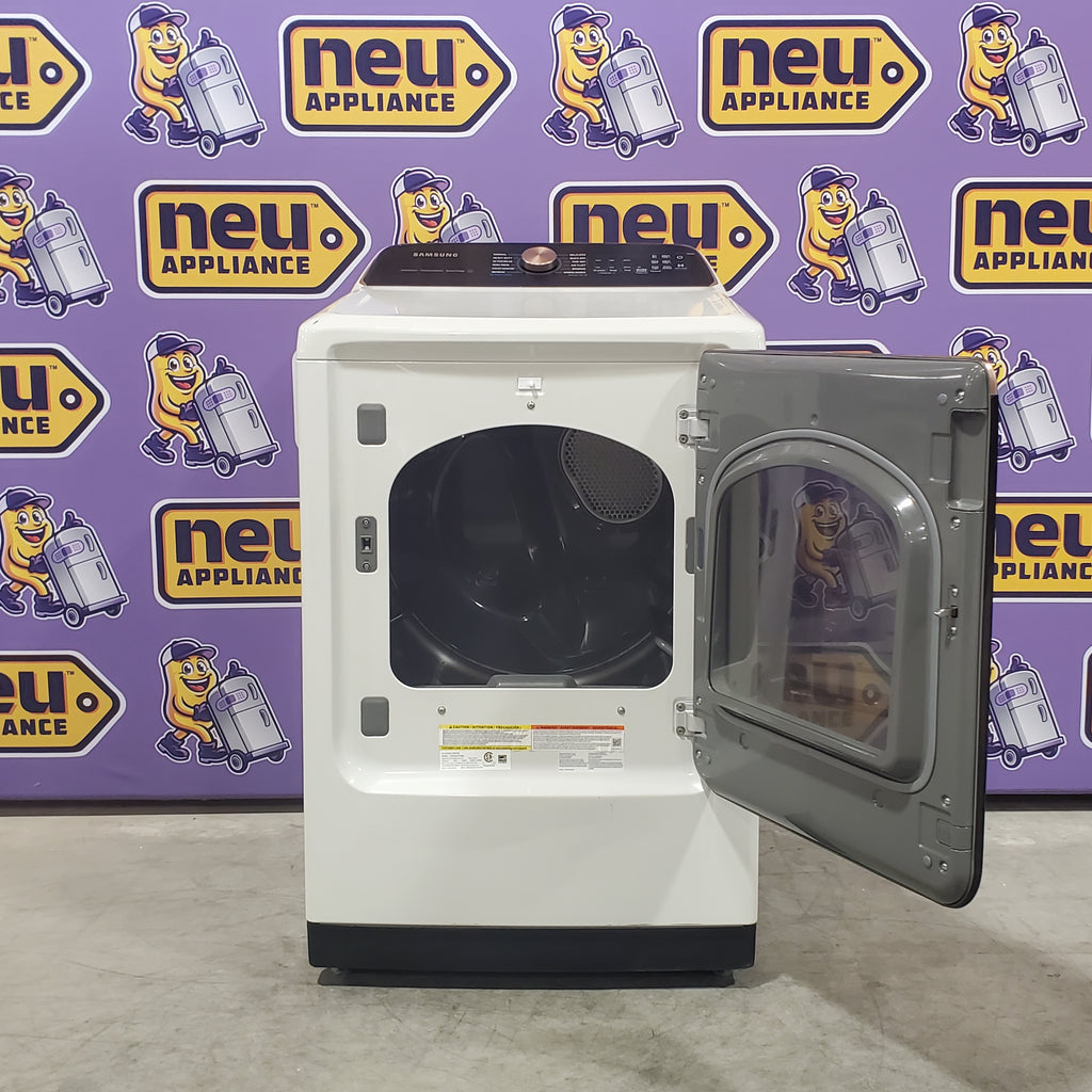 Pictures of Samsung Smart Electric 7.4 Cu. Ft. Dryer with Steam Sanitize in White 1CR04033 - DVE55CG7500E - Certified Refurbished - Neu Appliance Outlet - Discount Appliance Outlet in Austin, Tx