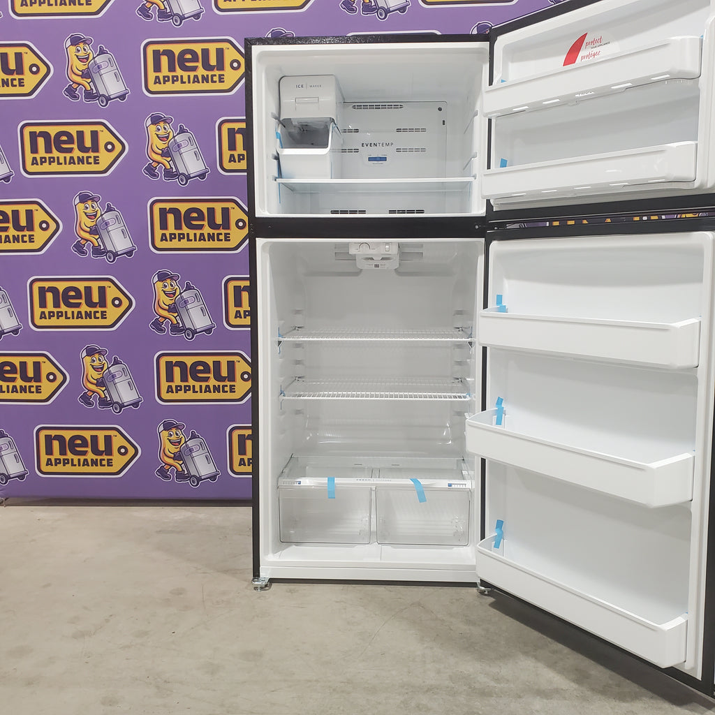 Pictures of 30" Wide Black Frigidaire 18.3 cu. ft. Top Freezer Refrigerator with Garage-Ready Design - Open Box - Neu Appliance Outlet - Discount Appliance Outlet in Austin, Tx