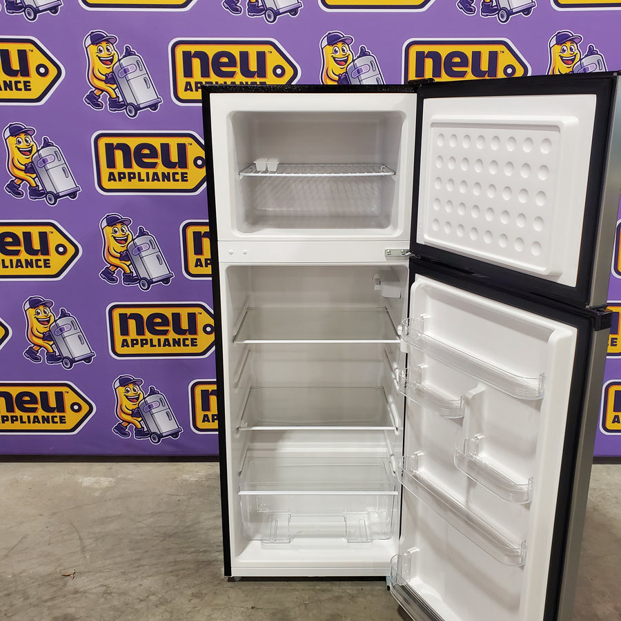 Frigidaire 7.5 cu. ft. Mini Refrigerator with Top Freezer in Stainless Look EFR780-6COM - Scratch & Dent (Moderate)