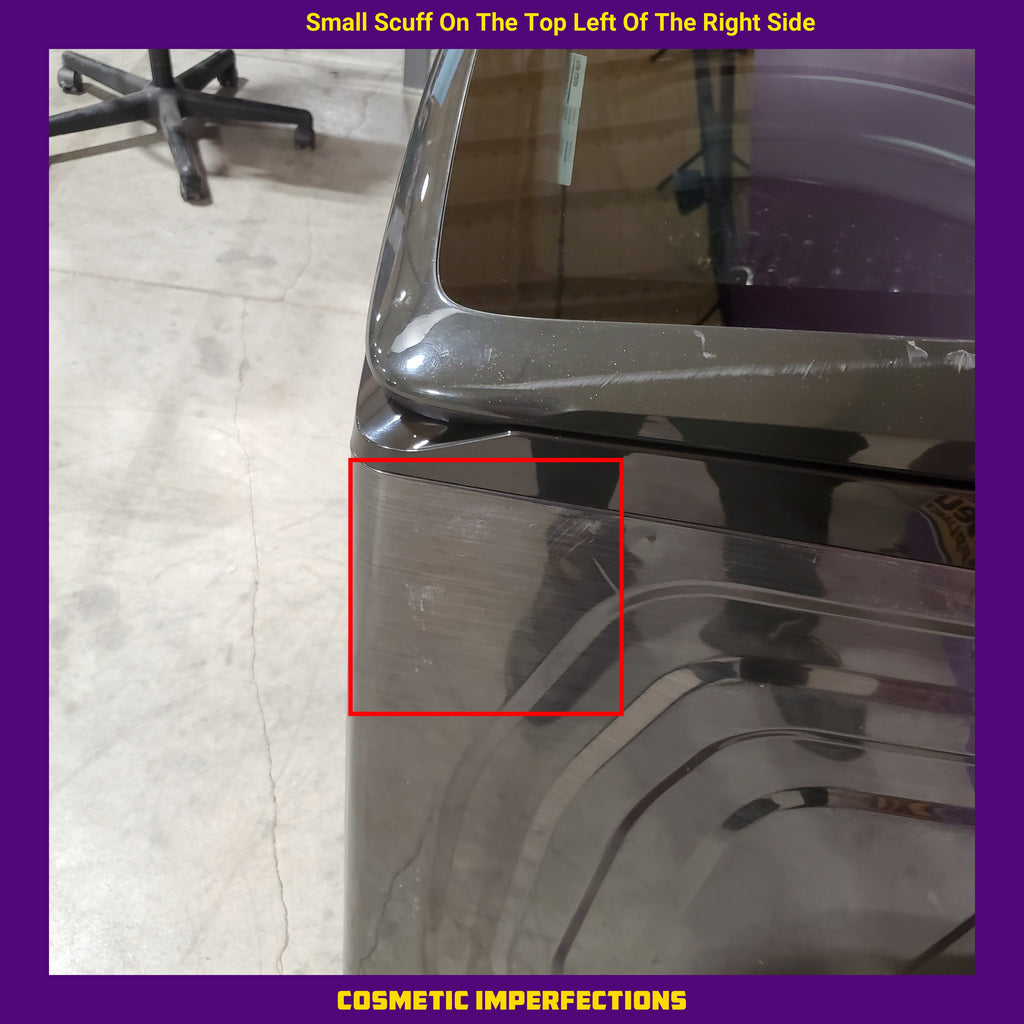 Pictures of Samsung 5.1 cu. ft. Smart Top Load Washer with ActiveWave™ Agitator and Super Speed Wash in Brushed Black 1CR0447 - WA51A5505AV - Certified Refurbished - Neu Appliance Outlet - Discount Appliance Outlet in Austin, Tx