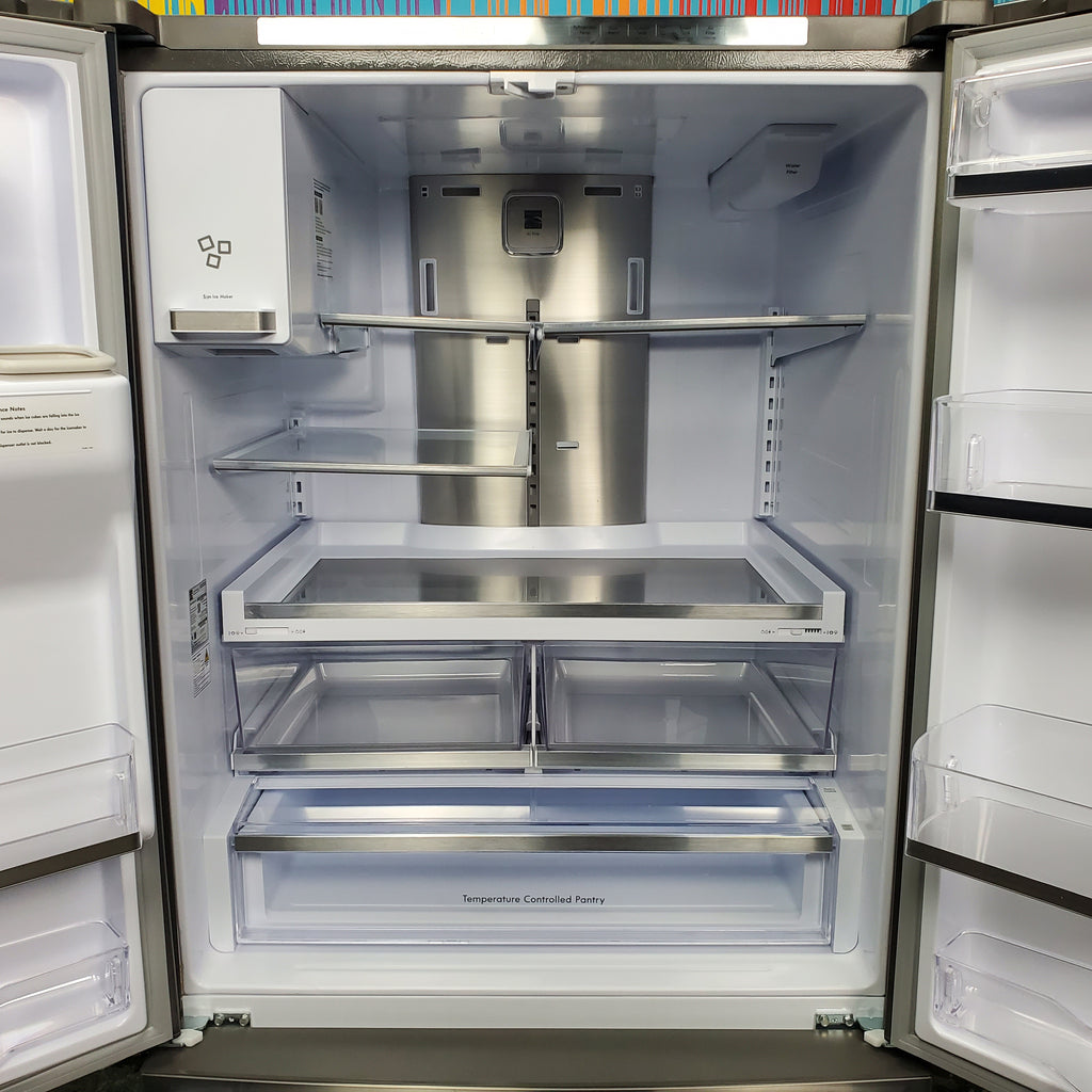 Pictures of Stainless Steel ENERGY STAR Kenmore Elite 30.6 cu. ft. 3 Door French Door Refrigerator with Exterior Ice and Water - Scratch & Dent - Moderate - Neu Appliance Outlet - Discount Appliance Outlet in Austin, Tx