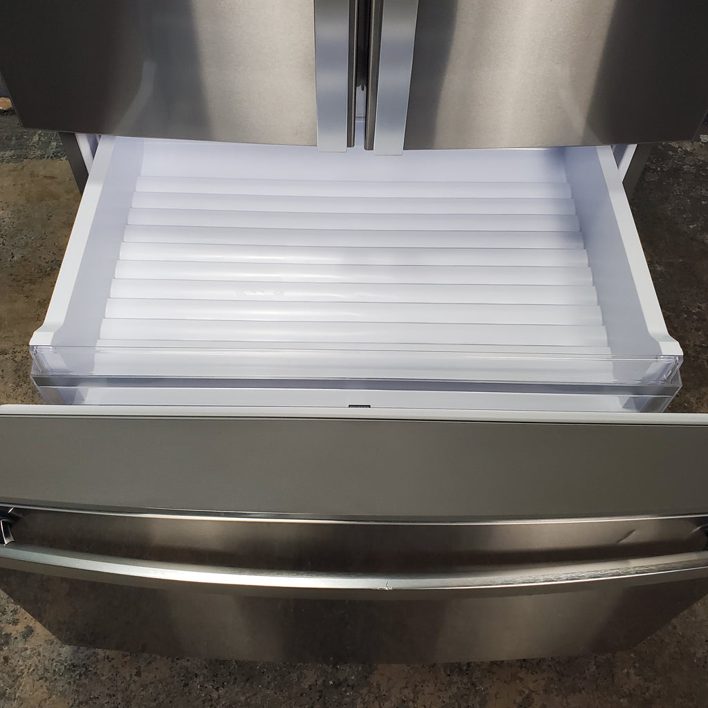 Pictures of Stainless Steel ENERGY STAR Kenmore Elite 30.6 cu. ft. 3 Door French Door Refrigerator with Exterior Ice and Water - Scratch & Dent - Moderate - Neu Appliance Outlet - Discount Appliance Outlet in Austin, Tx