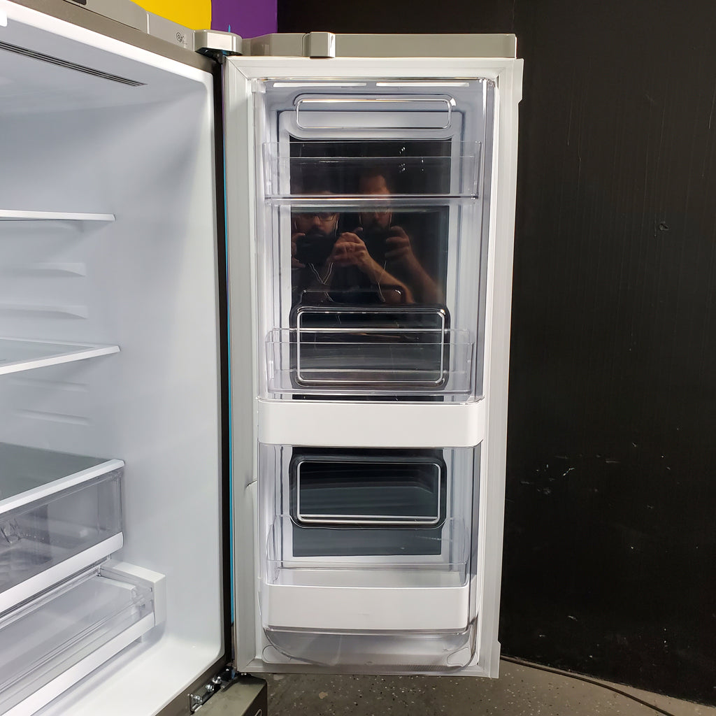 Pictures of Counter Depth LG Stainless Steel Instaview 22.6 cu. ft. 3 Door French Door Refrigerator with Ice Maker and Door within Door - Scratch & Dent - Minor - Neu Appliance Outlet - Discount Appliance Outlet in Austin, Tx