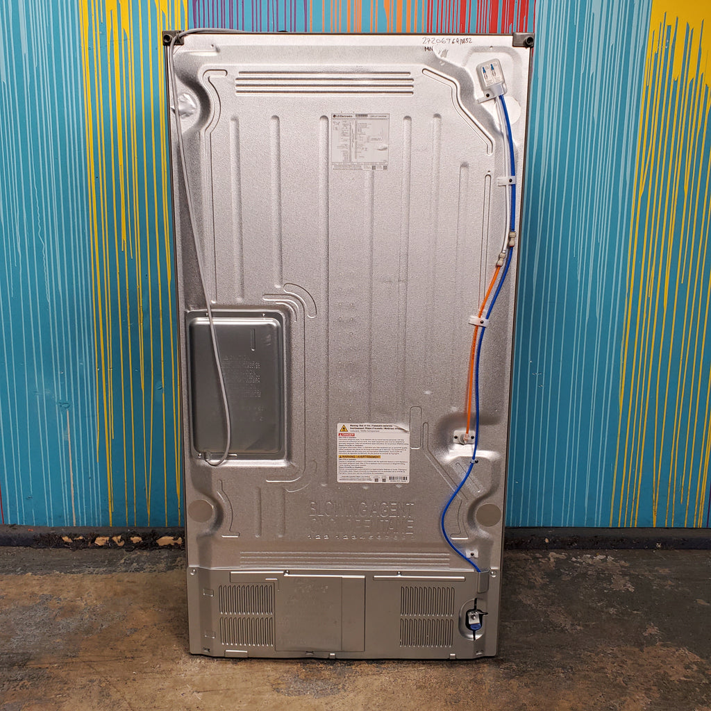 Pictures of Counter Depth LG Stainless Steel Instaview 22.6 cu. ft. 3 Door French Door Refrigerator with Ice Maker and Door within Door - Scratch & Dent - Minor - Neu Appliance Outlet - Discount Appliance Outlet in Austin, Tx