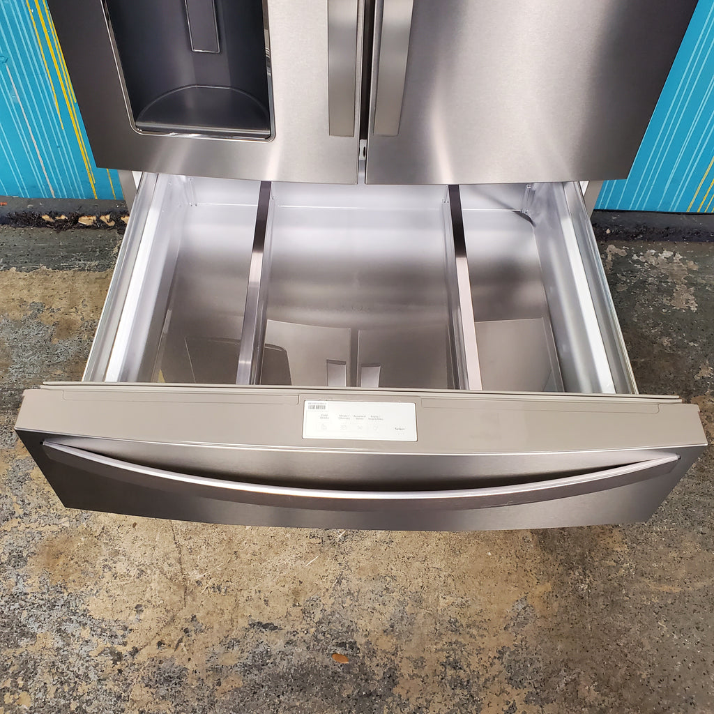 Pictures of Stainless Steel ENERGY STAR Whirlpool 26.2 cu. ft. 4 Door Refrigerator French Door with In Door Ice and Water Dispenser - Scratch & Dent - Minor - Neu Appliance Outlet - Discount Appliance Outlet in Austin, Tx