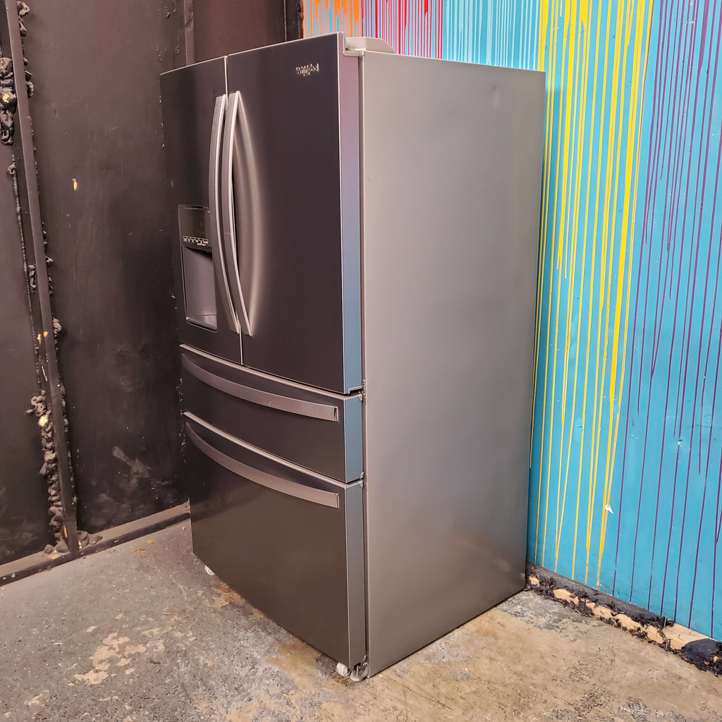 Pictures of Stainless Steel ENERGY STAR Whirlpool 26.2 cu. ft. 4 Door Refrigerator French Door with In Door Ice and Water Dispenser - Scratch & Dent - Minor - Neu Appliance Outlet - Discount Appliance Outlet in Austin, Tx