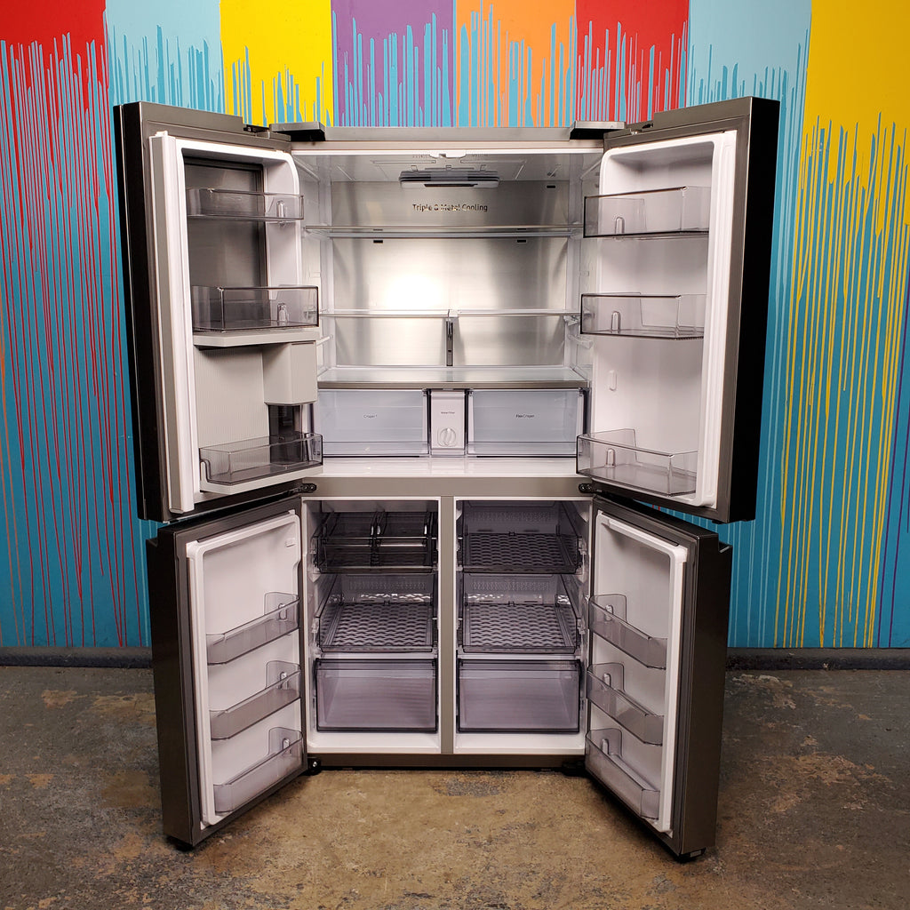 Pictures of Fingerprint Resistant Stainless Steel ENERGY STAR Samsung 29 cu. ft. Smart 4 Door Flex Refrigerator with Beverage Center- Scratch & Dent - Minor - Neu Appliance Outlet - Discount Appliance Outlet in Austin, Tx