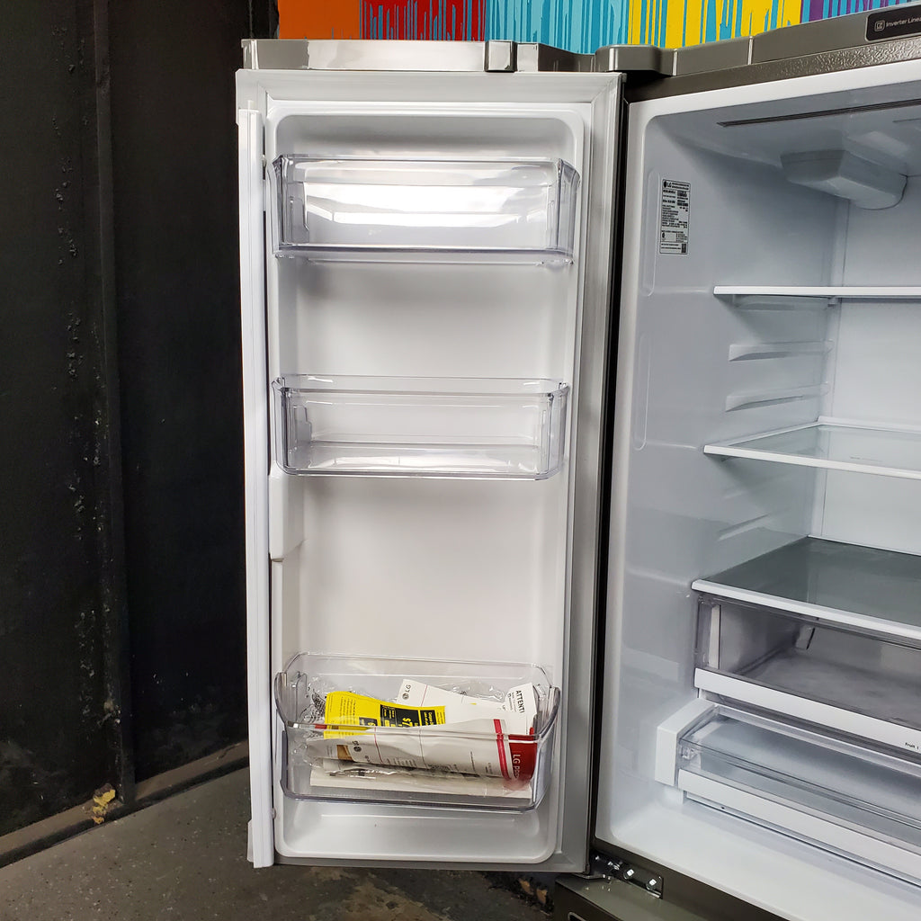 Pictures of PrintProof Stainless Steel LG 27 cu. ft. 3 Door French Door Refrigerator with InstaView Door-in-Door with Ice Maker- Scratch & Dent - Moderate - Neu Appliance Outlet - Discount Appliance Outlet in Austin, Tx