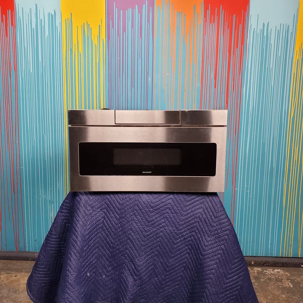 Pictures of Standard 30 inch Stainless Steel Sharp 1.2 cu. ft. Built In Microwave Drawer with Easy Touch Automatic Drawer System - Scratch & Dent - Minor - Neu Appliance Outlet - Discount Appliance Outlet in Austin, Tx