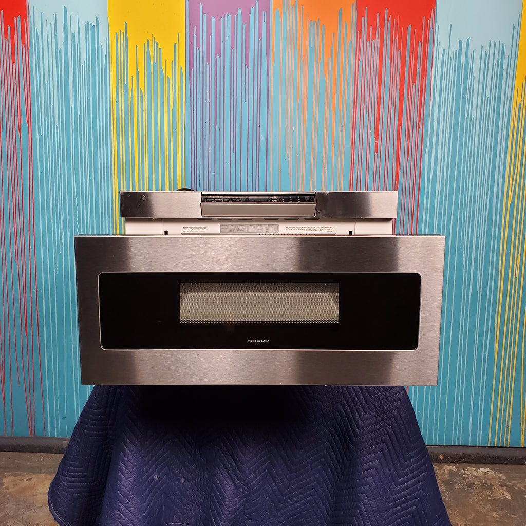 Pictures of Standard 30 inch Stainless Steel Sharp 1.2 cu. ft. Built In Microwave Drawer with Easy Touch Automatic Drawer System - Scratch & Dent - Minor - Neu Appliance Outlet - Discount Appliance Outlet in Austin, Tx