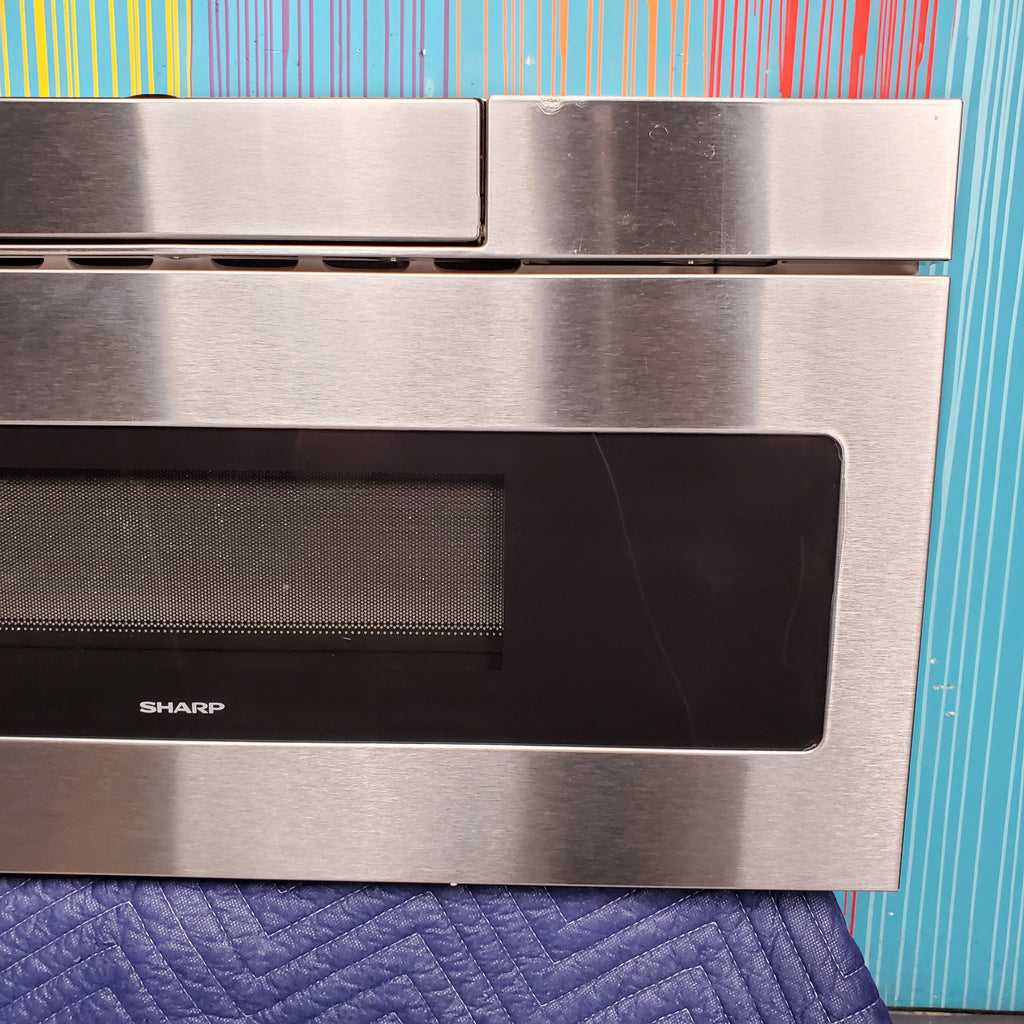 Pictures of Standard 30 inch Stainless Steel Sharp 1.2 cu. ft. Built In Microwave Drawer with Easy Touch Automatic Drawer System - Scratch & Dent - Minor - Neu Appliance Outlet - Discount Appliance Outlet in Austin, Tx