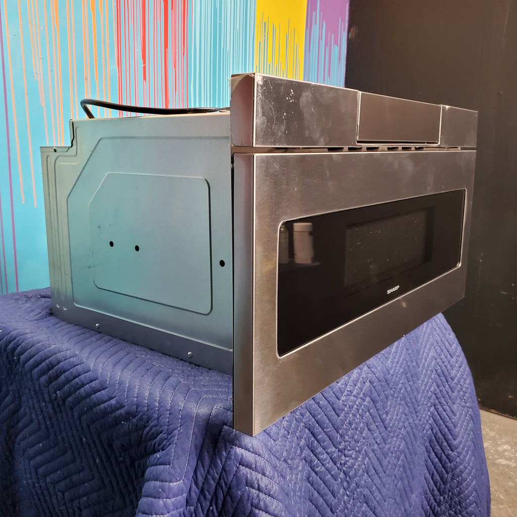 Pictures of Standard 30 inch Stainless Steel Sharp 1.2 cu. ft. Built In Microwave Drawer with Easy Touch Automatic Drawer System - Scratch & Dent - Minor - Neu Appliance Outlet - Discount Appliance Outlet in Austin, Tx