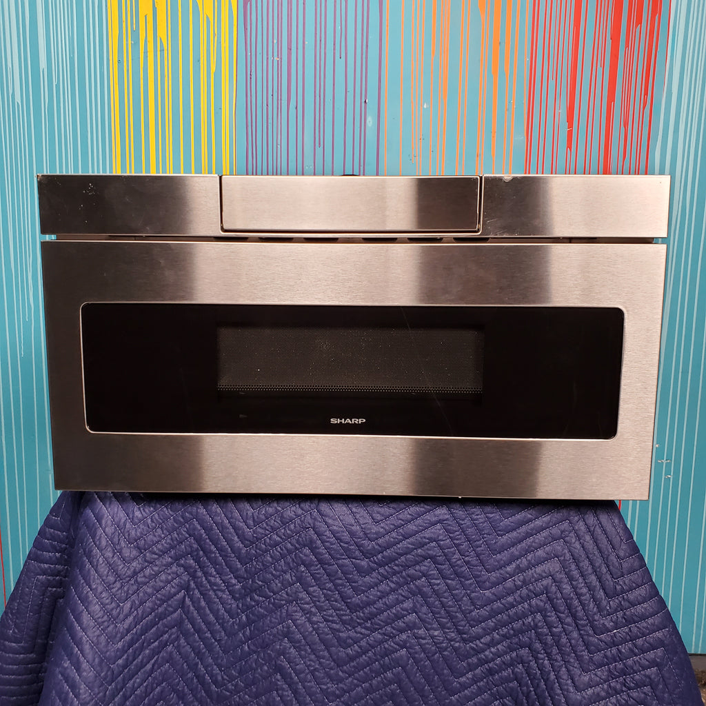 Pictures of Standard 30 inch Stainless Steel Sharp 1.2 cu. ft. Built In Microwave Drawer with Easy Touch Automatic Drawer System - Scratch & Dent - Minor - Neu Appliance Outlet - Discount Appliance Outlet in Austin, Tx