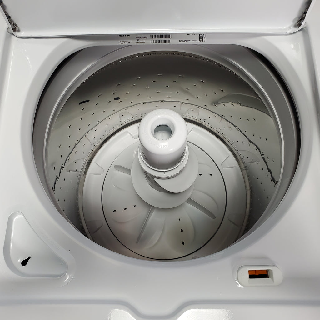 Pictures of Maytag 3.5 cu. ft. Smart Capable Top Load Washing Machine  and Maytag  7.4 cu. ft. Gas Dryer with Extra Power Button - Scratch & Dent - Minor - Neu Appliance Outlet - Discount Appliance Outlet in Austin, Tx