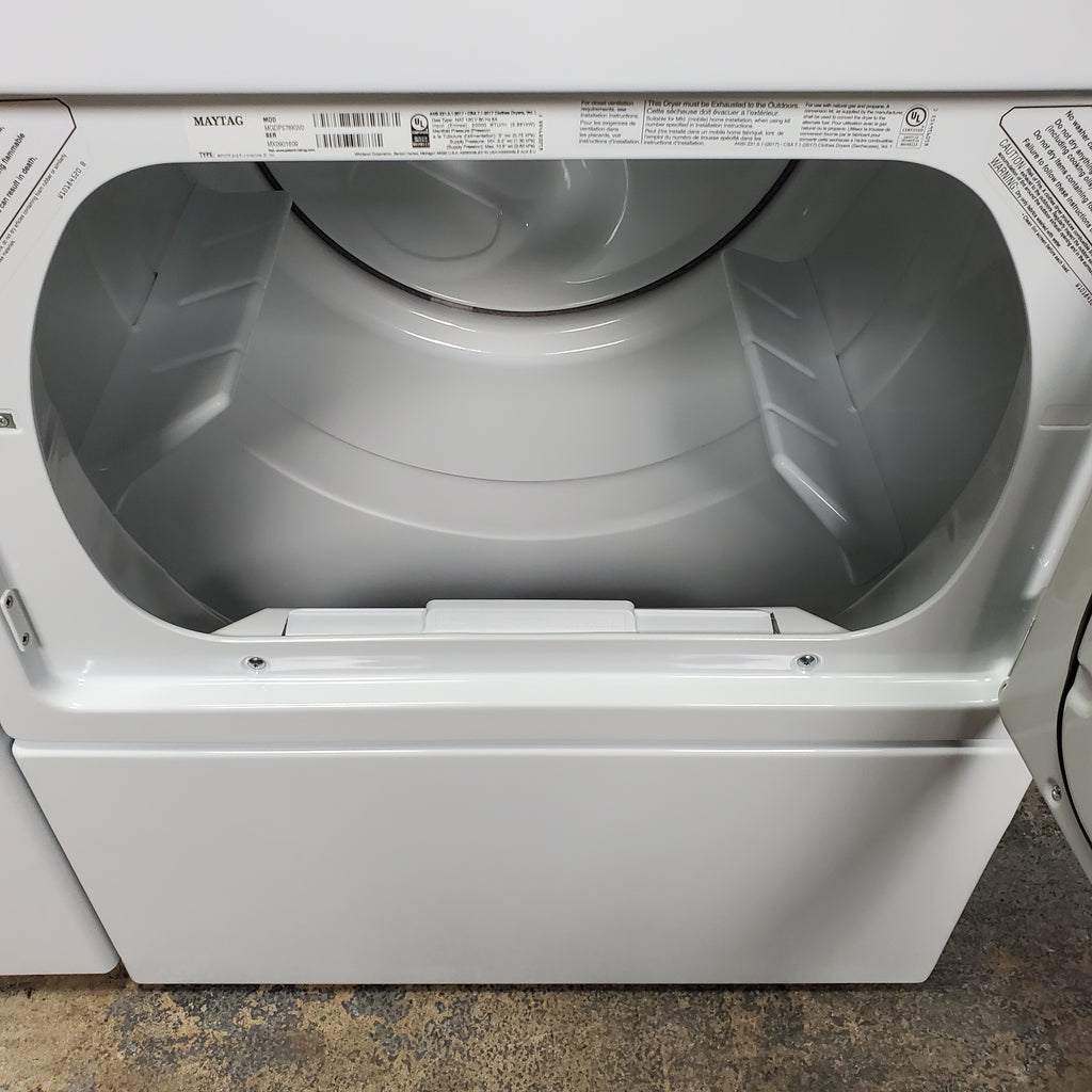 Pictures of Maytag 3.5 cu. ft. Smart Capable Top Load Washing Machine  and Maytag  7.4 cu. ft. Gas Dryer with Extra Power Button - Scratch & Dent - Minor - Neu Appliance Outlet - Discount Appliance Outlet in Austin, Tx