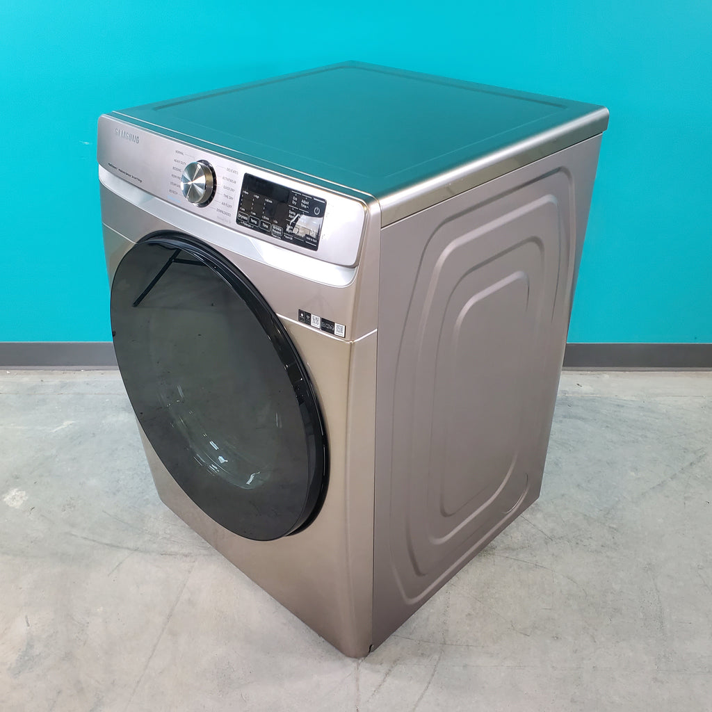 Pictures of Champagne Samsung 7.5 cu. ft. Front Load Electric Dryer with Steam Sanitize+- Scratch & Dent - Minor - Neu Appliance Outlet - Discount Appliance Outlet in Austin, Tx