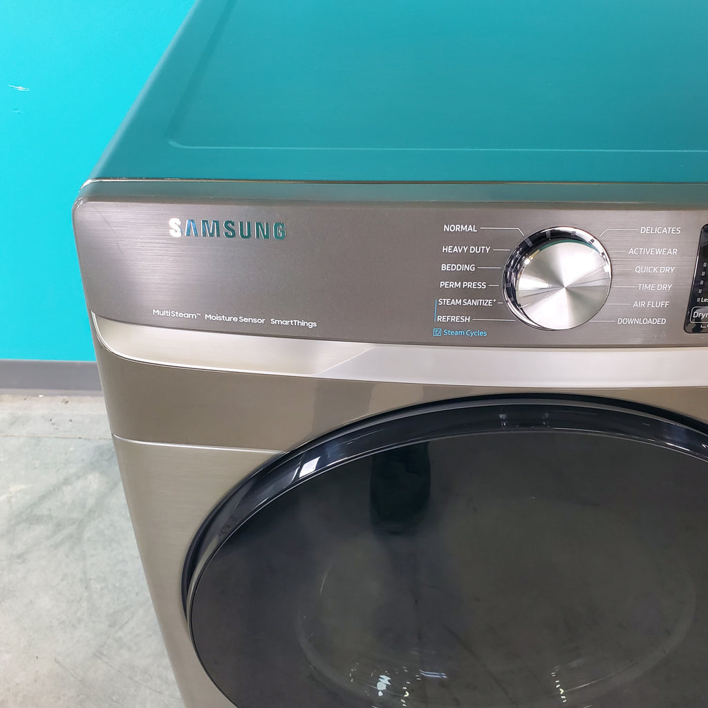 Pictures of Platinum Samsung 7.5 cu. ft. Front Load Electric Dryer with Steam - Scratch & Dent - Minor - Neu Appliance Outlet - Discount Appliance Outlet in Austin, Tx