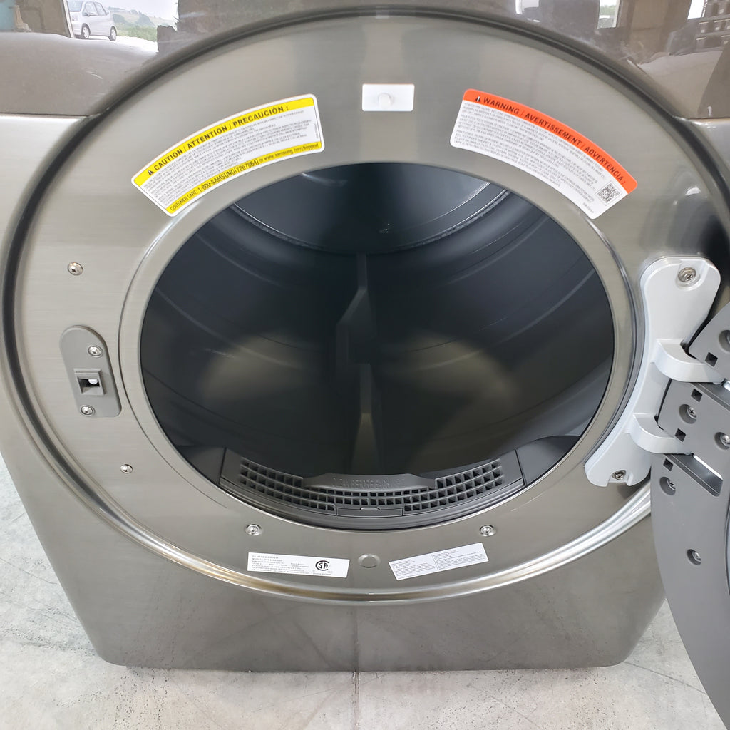 Pictures of Platinum Samsung 7.5 cu. ft. Front Load Electric Dryer with Steam - Scratch & Dent - Minor - Neu Appliance Outlet - Discount Appliance Outlet in Austin, Tx