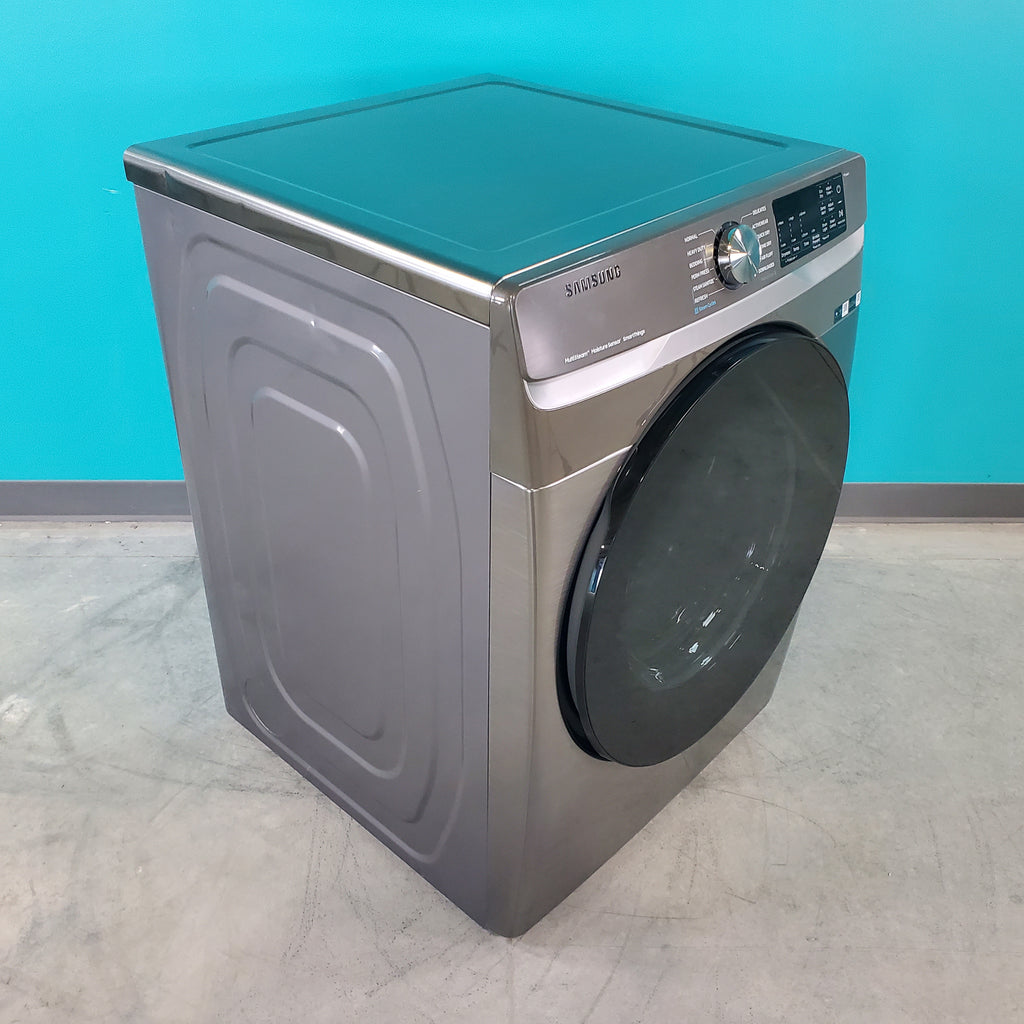 Pictures of Platinum Samsung 7.5 cu. ft. Front Load Electric Dryer with Steam - Scratch & Dent - Minor - Neu Appliance Outlet - Discount Appliance Outlet in Austin, Tx