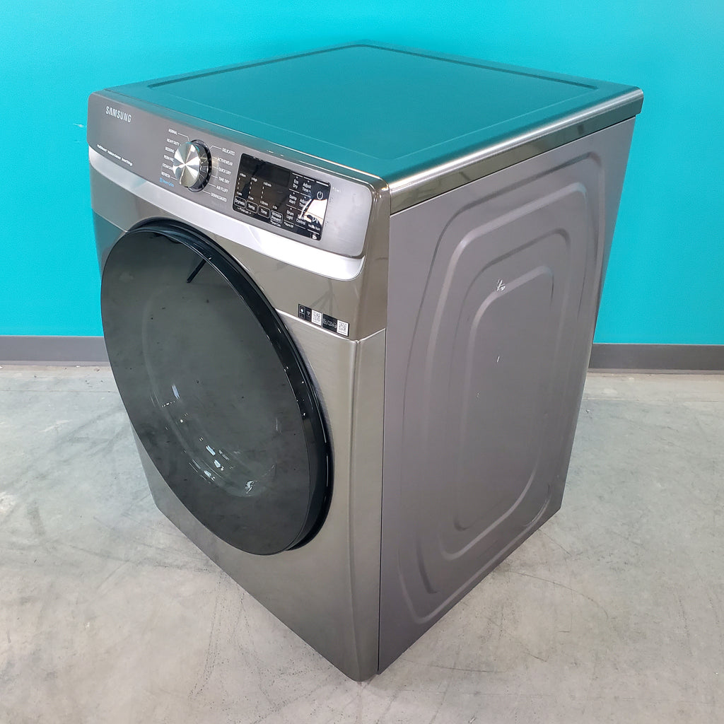 Pictures of Platinum Samsung 7.5 cu. ft. Front Load Electric Dryer with Steam - Scratch & Dent - Minor - Neu Appliance Outlet - Discount Appliance Outlet in Austin, Tx
