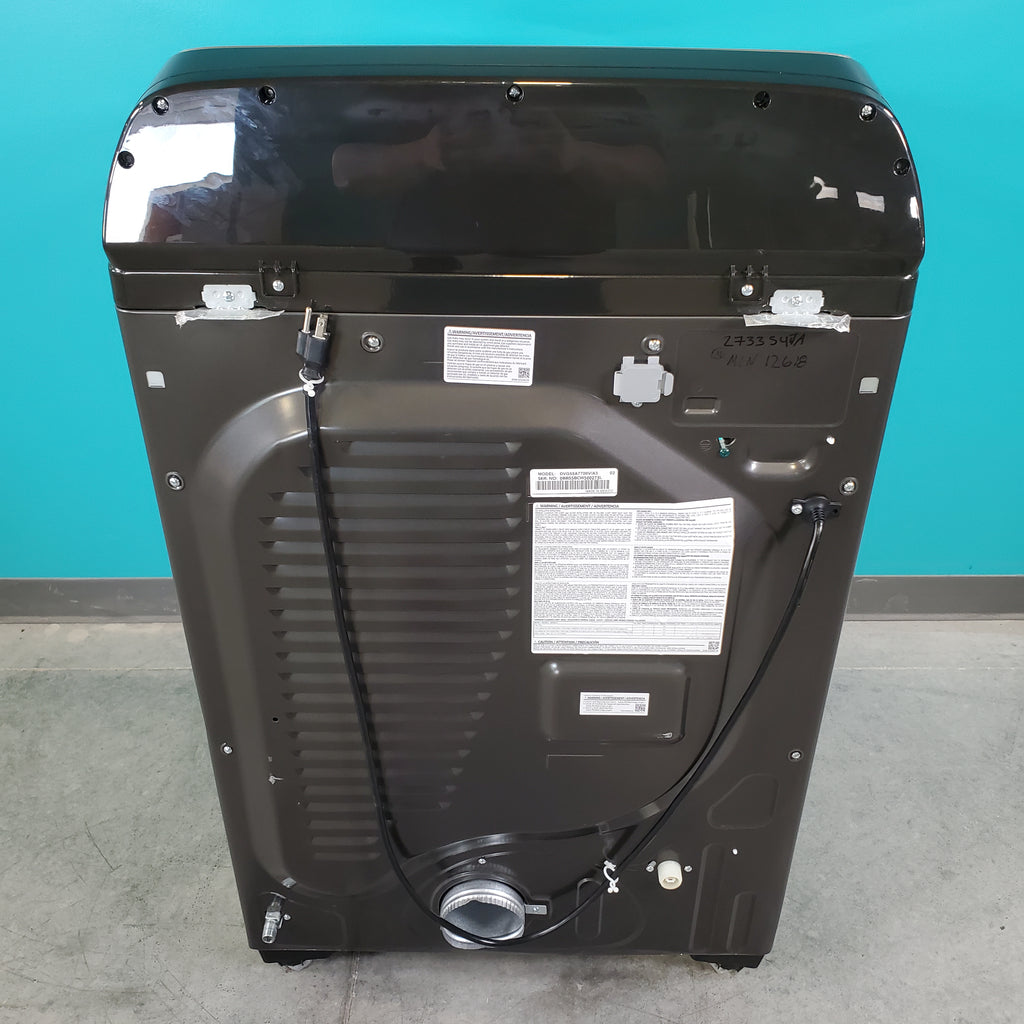 Pictures of Brushed Black ENERGY STAR Samsung 7.4 cu. ft. Gas Dryer with Steam Sanitize+ - Scratch & Dent - Major - Neu Appliance Outlet - Discount Appliance Outlet in Austin, Tx