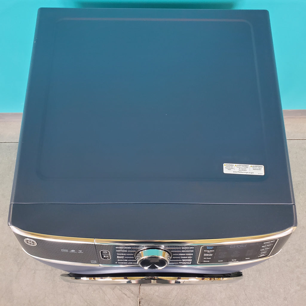 Pictures of Sapphire Blue ENERGY STAR GE 7.8 cu. ft. Smart Front Load Electric Dryer with PowerSteam - Scratch & Dent - Minor - Neu Appliance Outlet - Discount Appliance Outlet in Austin, Tx