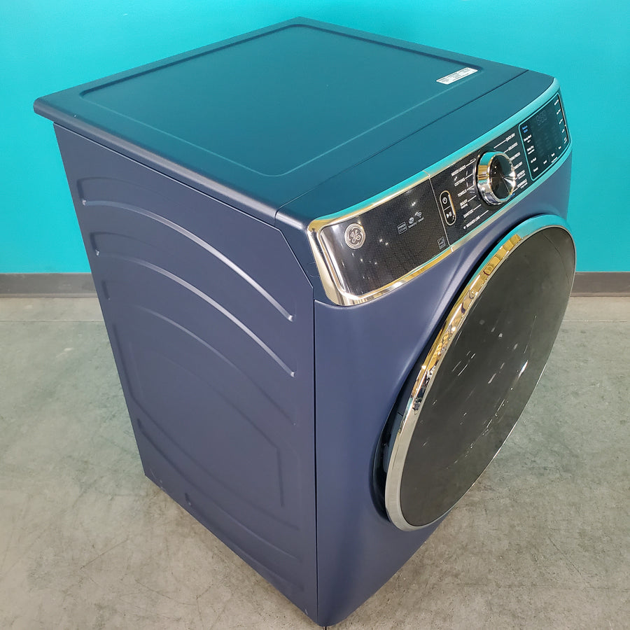 Sapphire Blue ENERGY STAR GE 7.8 cu. ft. Smart Front Load Electric Dryer with PowerSteam - Scratch & Dent - Minor