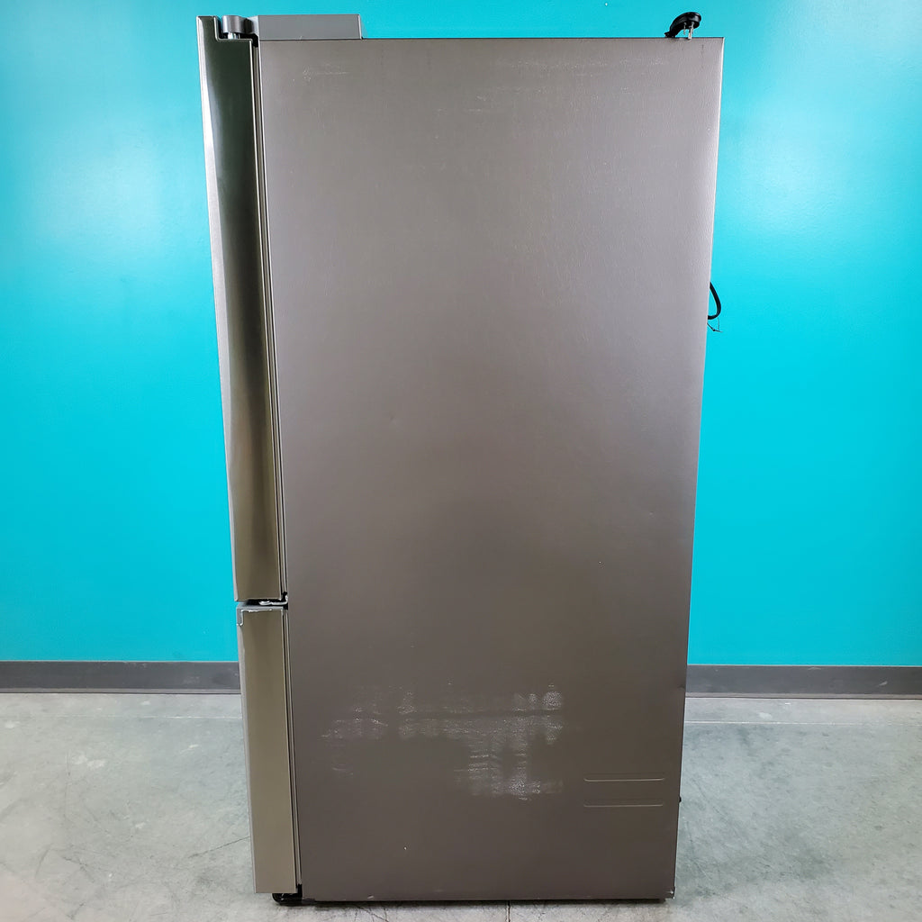 Pictures of 30 in. Stainless Steel ENERGY STAR Samsung 22 cu. ft. 3 Door French Door Refrigerator with Exterior Water and Ice - Scratch & Dent - Minor - Neu Appliance Outlet - Discount Appliance Outlet in Austin, Tx