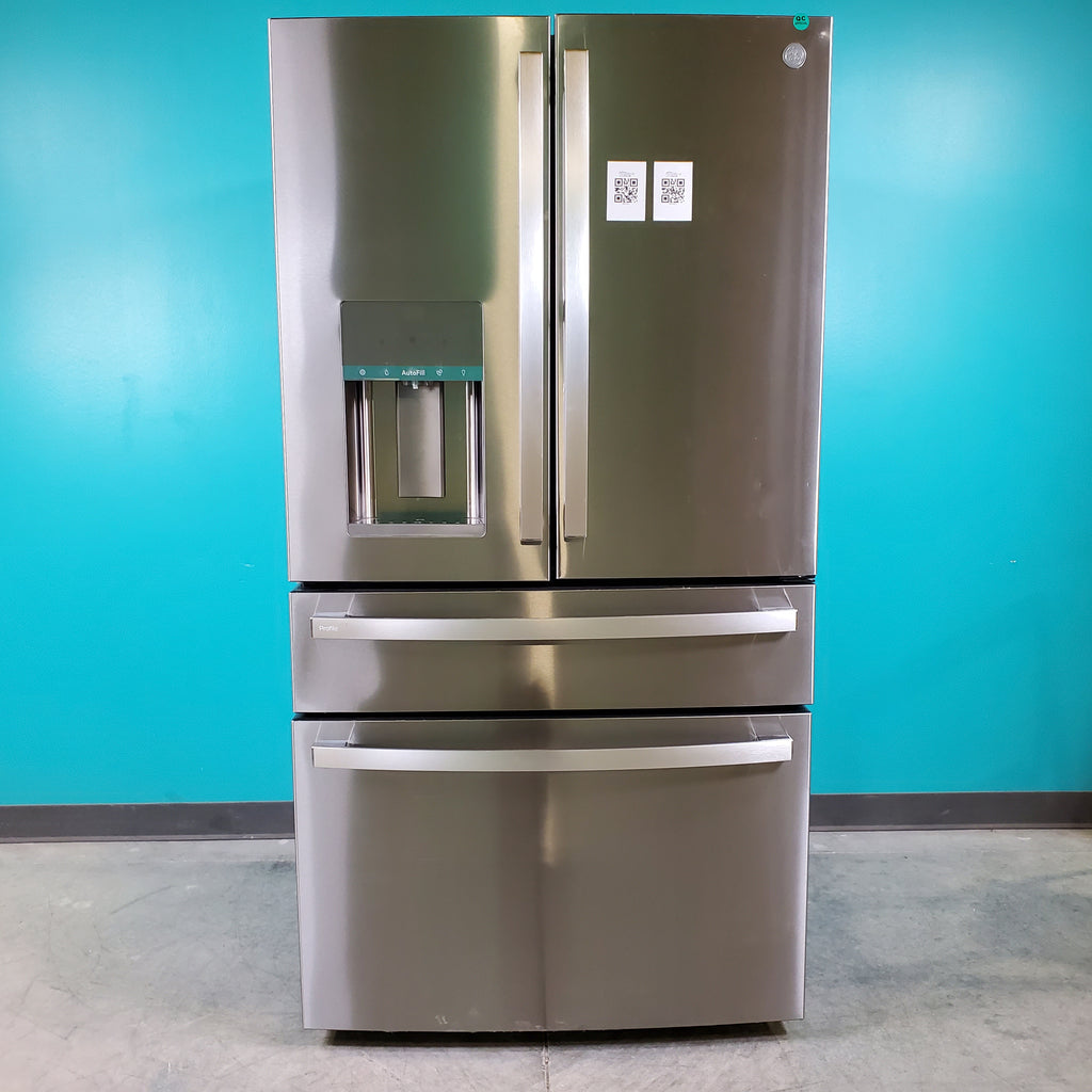 Pictures of Fingerprint Resistant Stainless Steel GE Profile 27.9 cu. Ft. Smart 4 Door French Door Refrigerator with Door in Door- Scratch & Dent - Minor - Neu Appliance Outlet - Discount Appliance Outlet in Austin, Tx