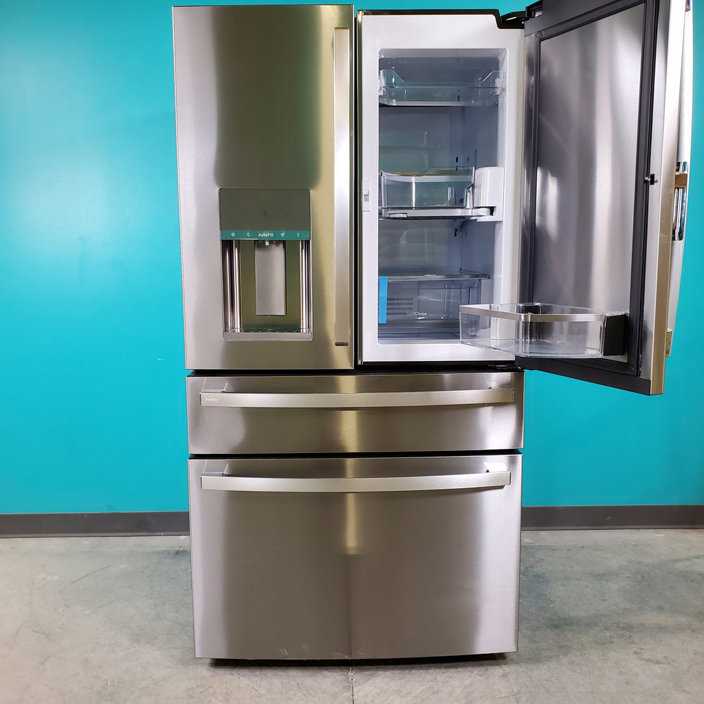 Pictures of Fingerprint Resistant Stainless Steel GE Profile 27.9 cu. Ft. Smart 4 Door French Door Refrigerator with Door in Door- Scratch & Dent - Minor - Neu Appliance Outlet - Discount Appliance Outlet in Austin, Tx