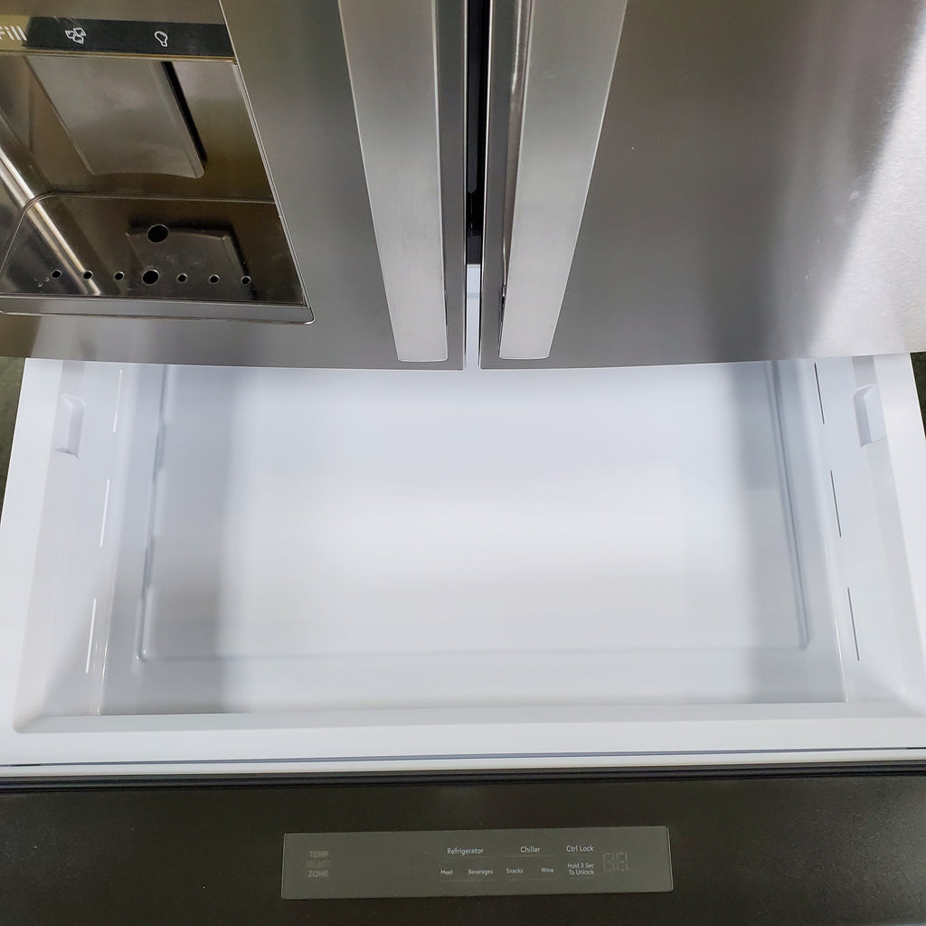 Pictures of Fingerprint Resistant Stainless Steel GE Profile 27.9 cu. Ft. Smart 4 Door French Door Refrigerator with Door in Door- Scratch & Dent - Minor - Neu Appliance Outlet - Discount Appliance Outlet in Austin, Tx