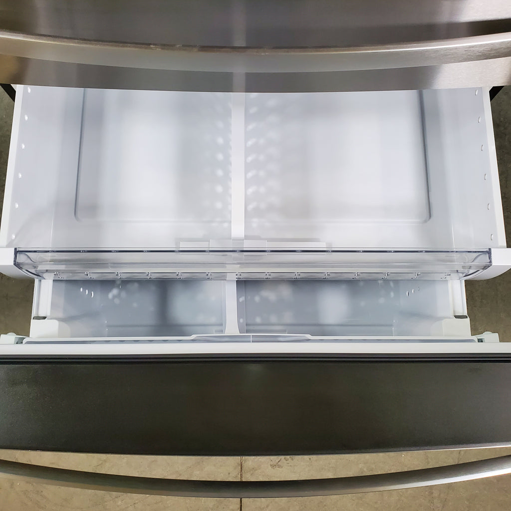 Pictures of Fingerprint Resistant Stainless Steel GE Profile 27.9 cu. Ft. Smart 4 Door French Door Refrigerator with Door in Door- Scratch & Dent - Minor - Neu Appliance Outlet - Discount Appliance Outlet in Austin, Tx