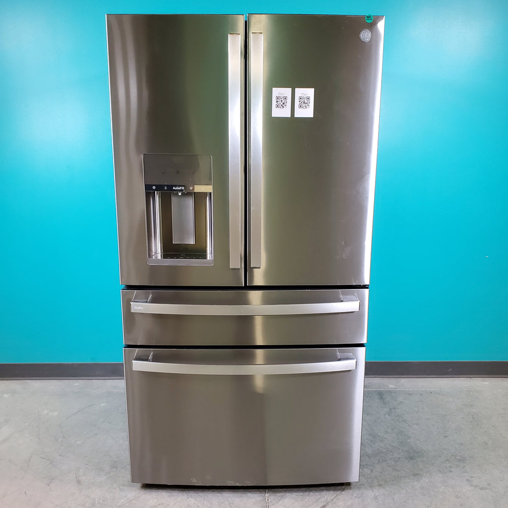 Pictures of Fingerprint Resistant Stainless Steel GE Profile 27.9 cu. Ft. Smart 4 Door French Door Refrigerator with Door in Door- Scratch & Dent - Minor - Neu Appliance Outlet - Discount Appliance Outlet in Austin, Tx