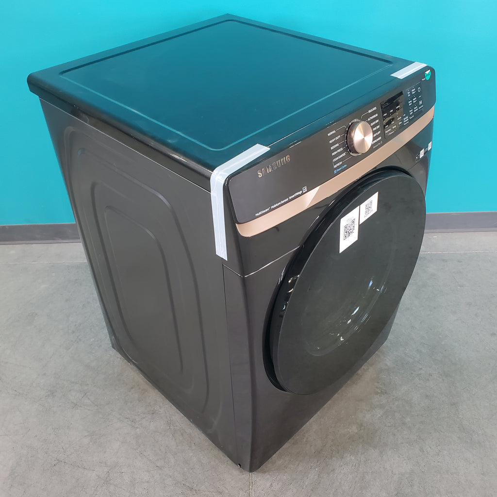 Pictures of Brushed Black ENERGY STAR Samsung 7.5 cu. ft. Frontload Electric Dryer with Steam - Scratch & Dent - Minor - Neu Appliance Outlet - Discount Appliance Outlet in Austin, Tx