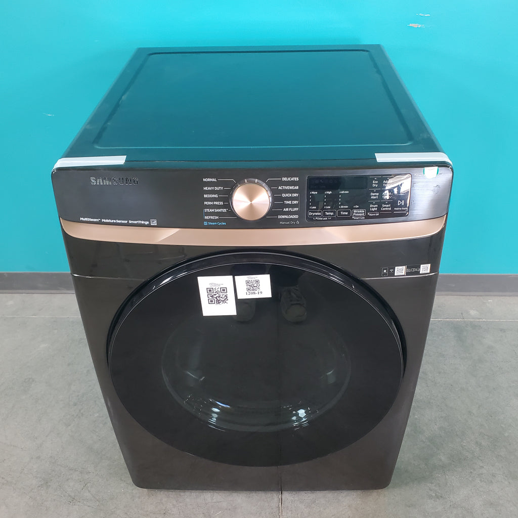 Pictures of Brushed Black ENERGY STAR Samsung 7.5 cu. ft. Frontload Electric Dryer with Steam - Scratch & Dent - Minor - Neu Appliance Outlet - Discount Appliance Outlet in Austin, Tx