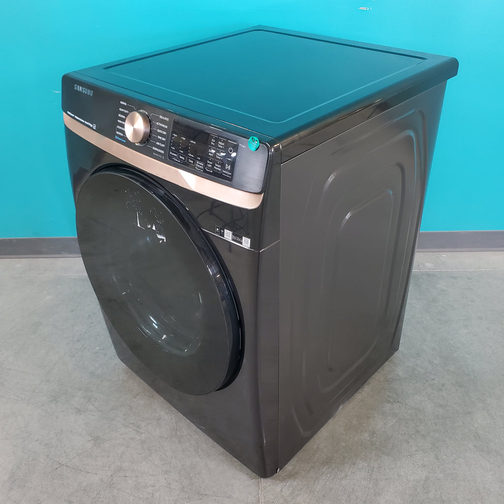 Pictures of Fingerprint Resistant Black Stainless Steel ENERGY STAR Samsung 7.5 cu. ft. Frontload Gas Dryer with Steam - Scratch & Dent - Minor - Neu Appliance Outlet - Discount Appliance Outlet in Austin, Tx