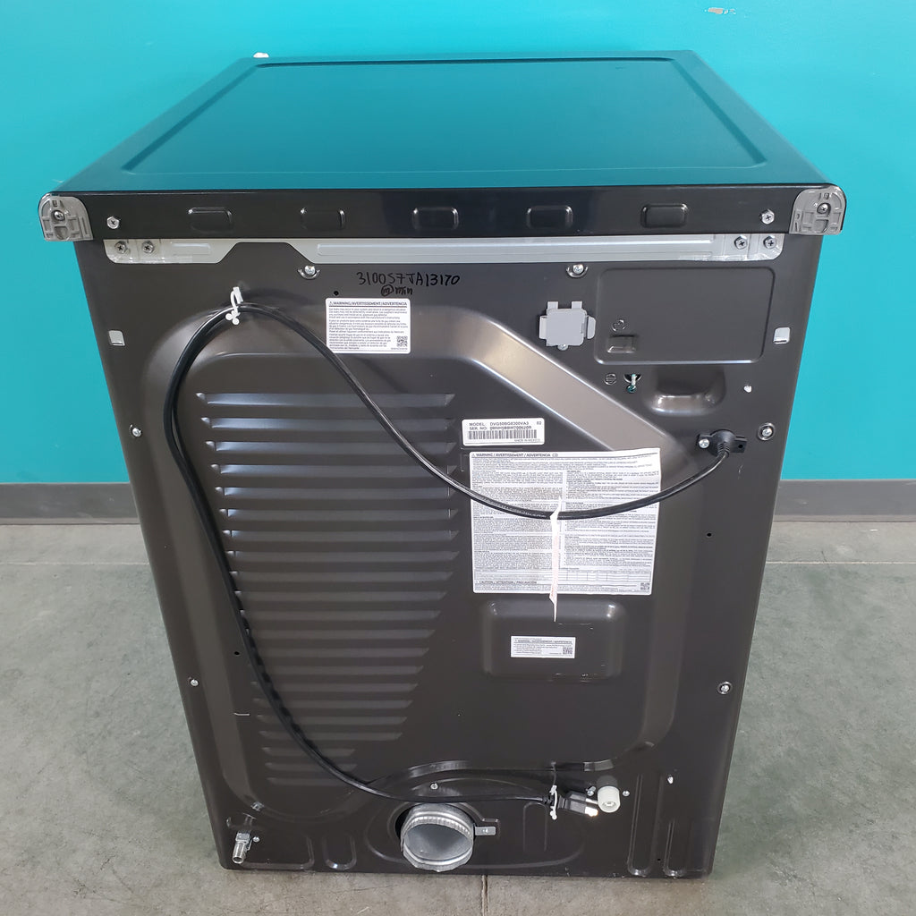 Pictures of Fingerprint Resistant Black Stainless Steel ENERGY STAR Samsung 7.5 cu. ft. Frontload Gas Dryer with Steam - Scratch & Dent - Minor - Neu Appliance Outlet - Discount Appliance Outlet in Austin, Tx