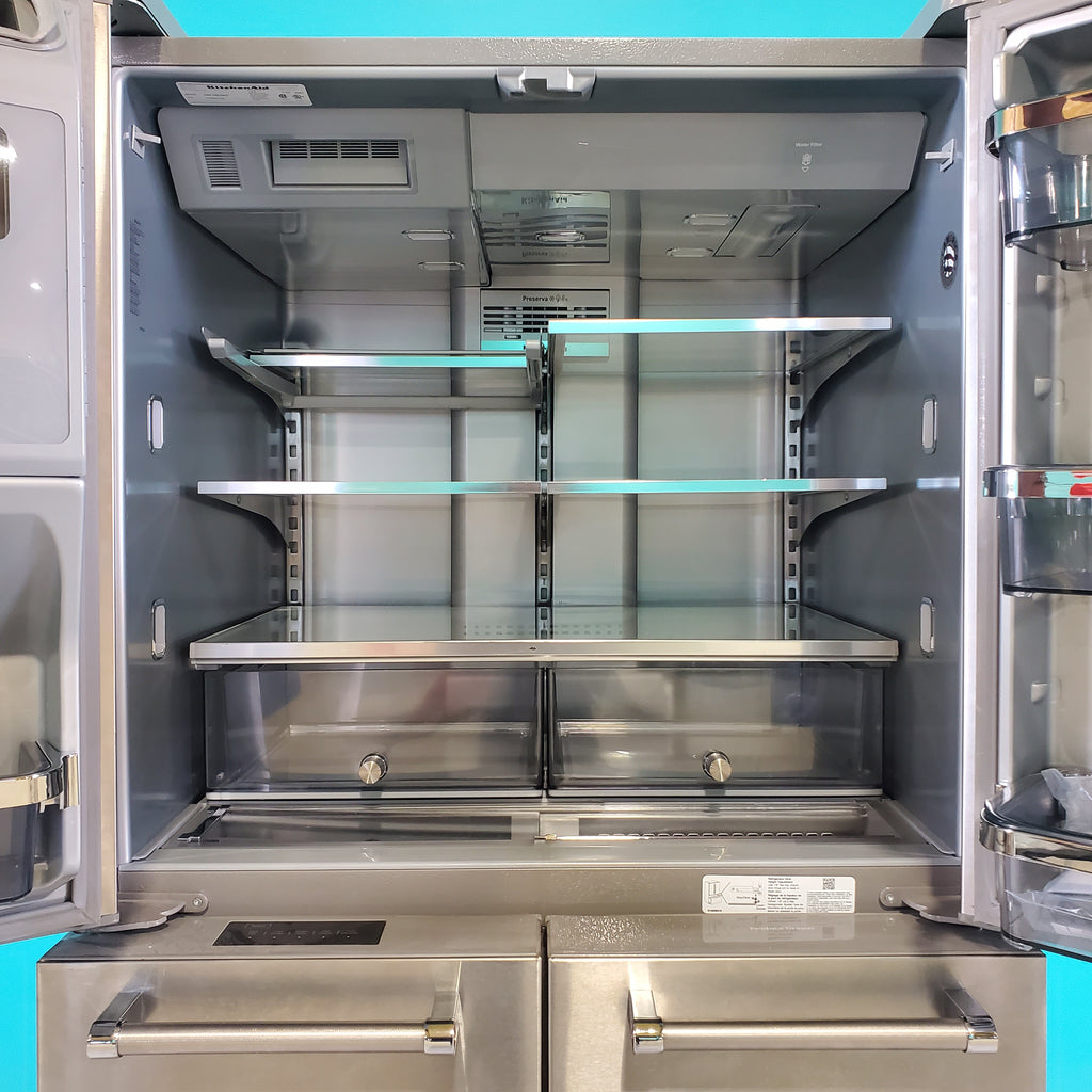 Pictures of Stainless Steel KitchenAid 25.8 cu. ft. 5 Door Refrigerator with External Ice and Water Dispenser - Scratch & Dent - Minor - Neu Appliance Outlet - Discount Appliance Outlet in Austin, Tx