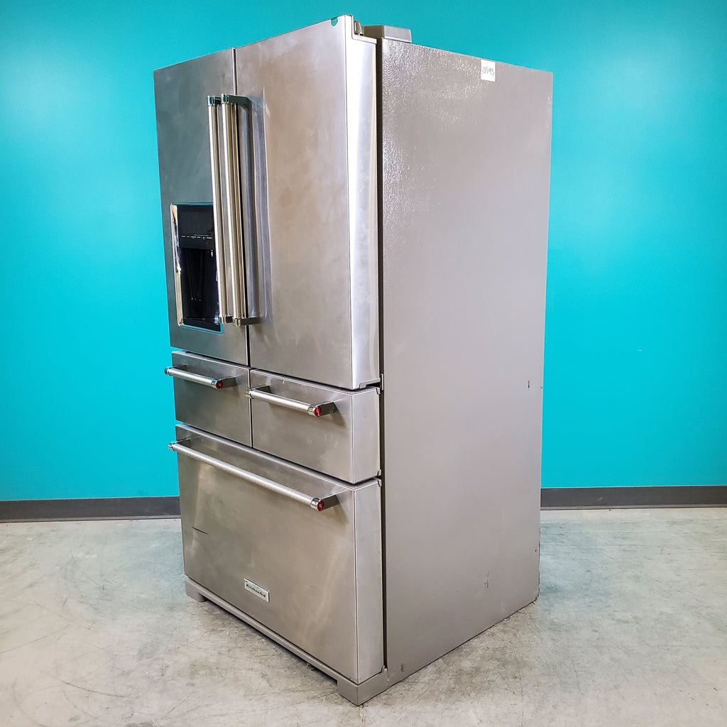 Pictures of Stainless Steel KitchenAid 25.8 cu. ft. 5 Door Refrigerator with External Ice and Water Dispenser - Scratch & Dent - Minor - Neu Appliance Outlet - Discount Appliance Outlet in Austin, Tx