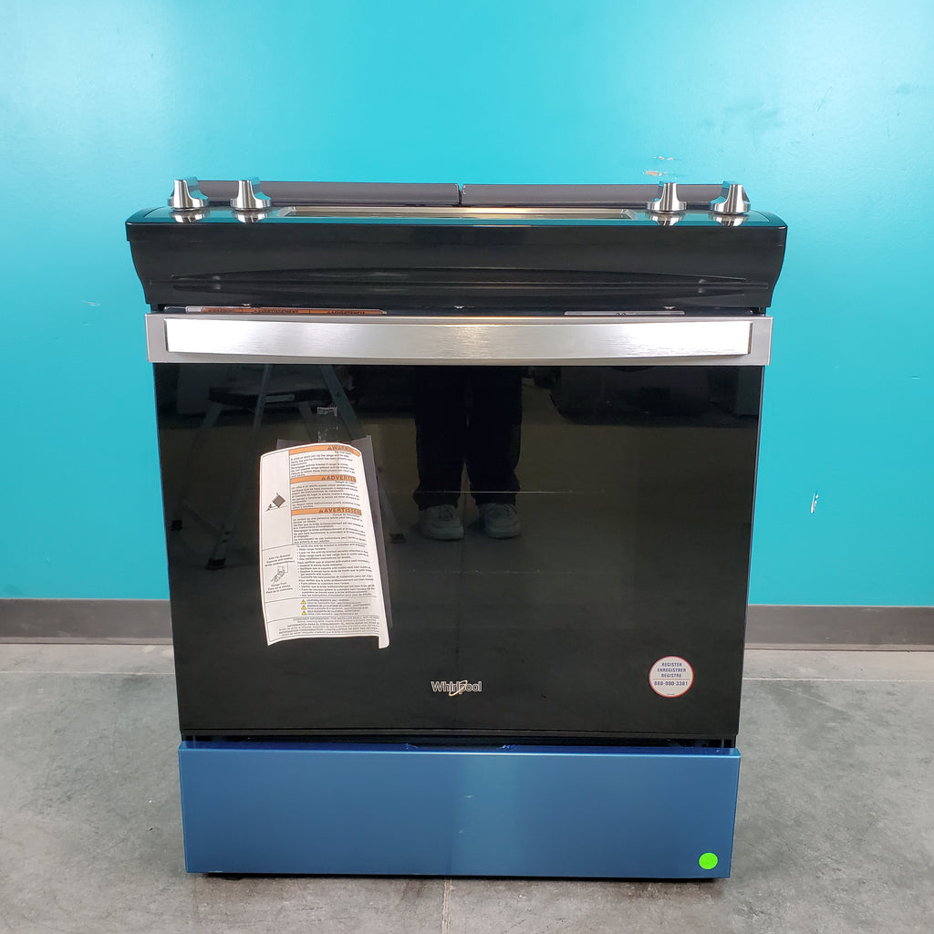 Pictures of Fingerprint Resistant Stainless Steel Whirlpool 5.0 cu. ft. 4 Burner Slide In Gas Range with Frozen Bake Technology - Scratch & Dent - Minor - Neu Appliance Outlet - Discount Appliance Outlet in Austin, Tx