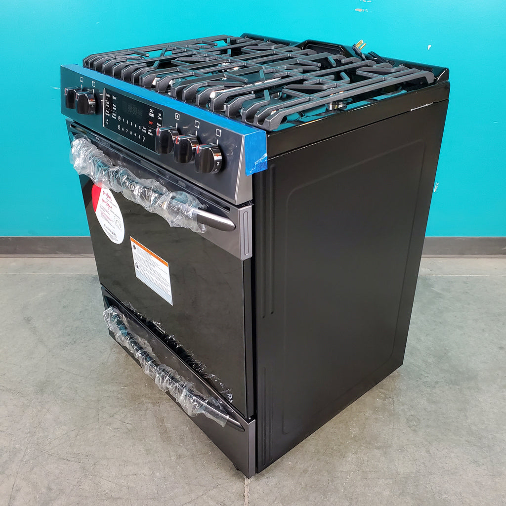 Pictures of Smudge-Proof Black Stainless Steel Frigidaire Gallery 5.6 cu. ft. Gas 5 Burner Slide In Range with Air Fry- Scratch & Dent - Minor - Neu Appliance Outlet - Discount Appliance Outlet in Austin, Tx