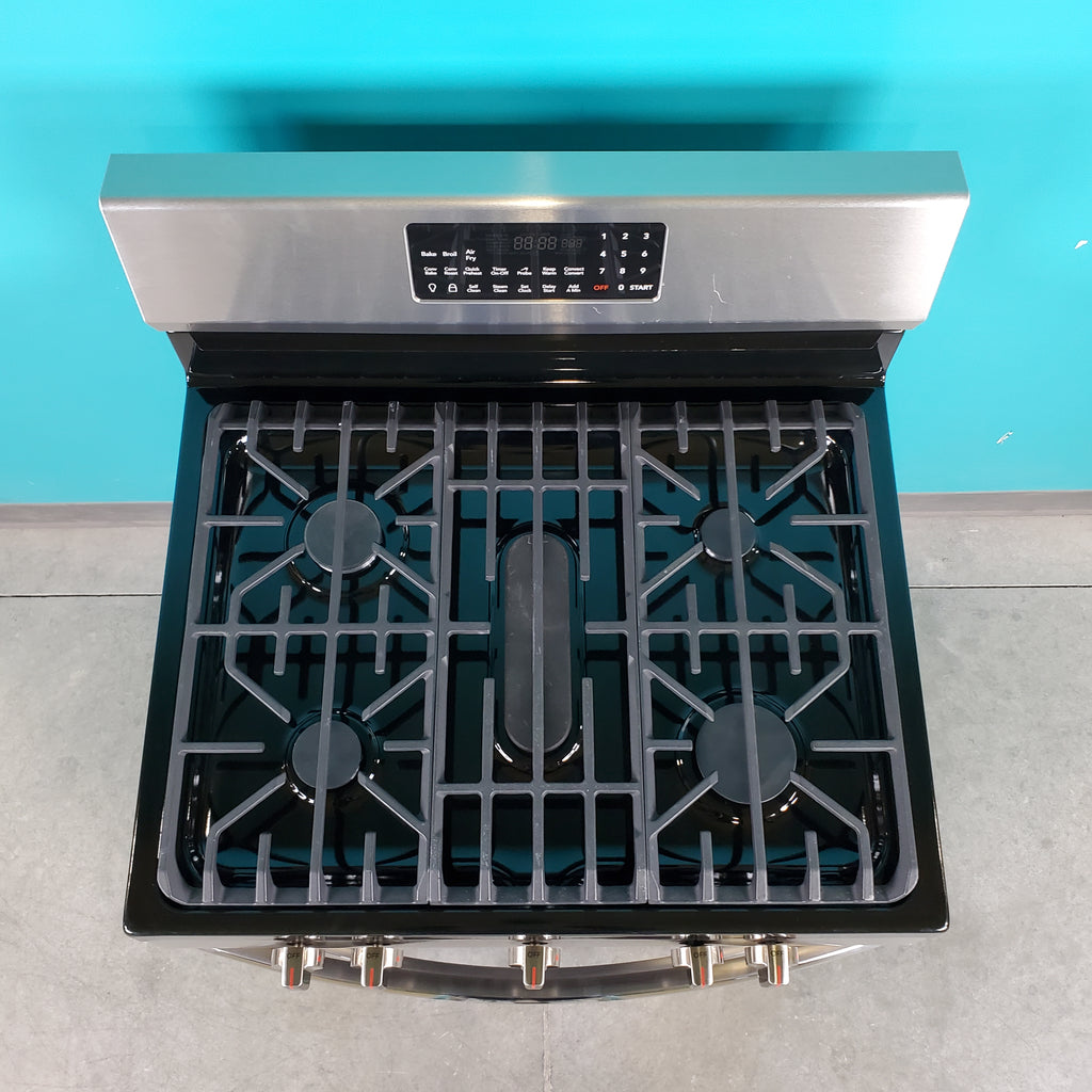 Pictures of Smudge-Proof Stainless Steel Frigidaire Gallery 5 cu. ft. 5 Burner Freestanding Gas Range with Air Fry - Scratch & Dent - Minor - Neu Appliance Outlet - Discount Appliance Outlet in Austin, Tx