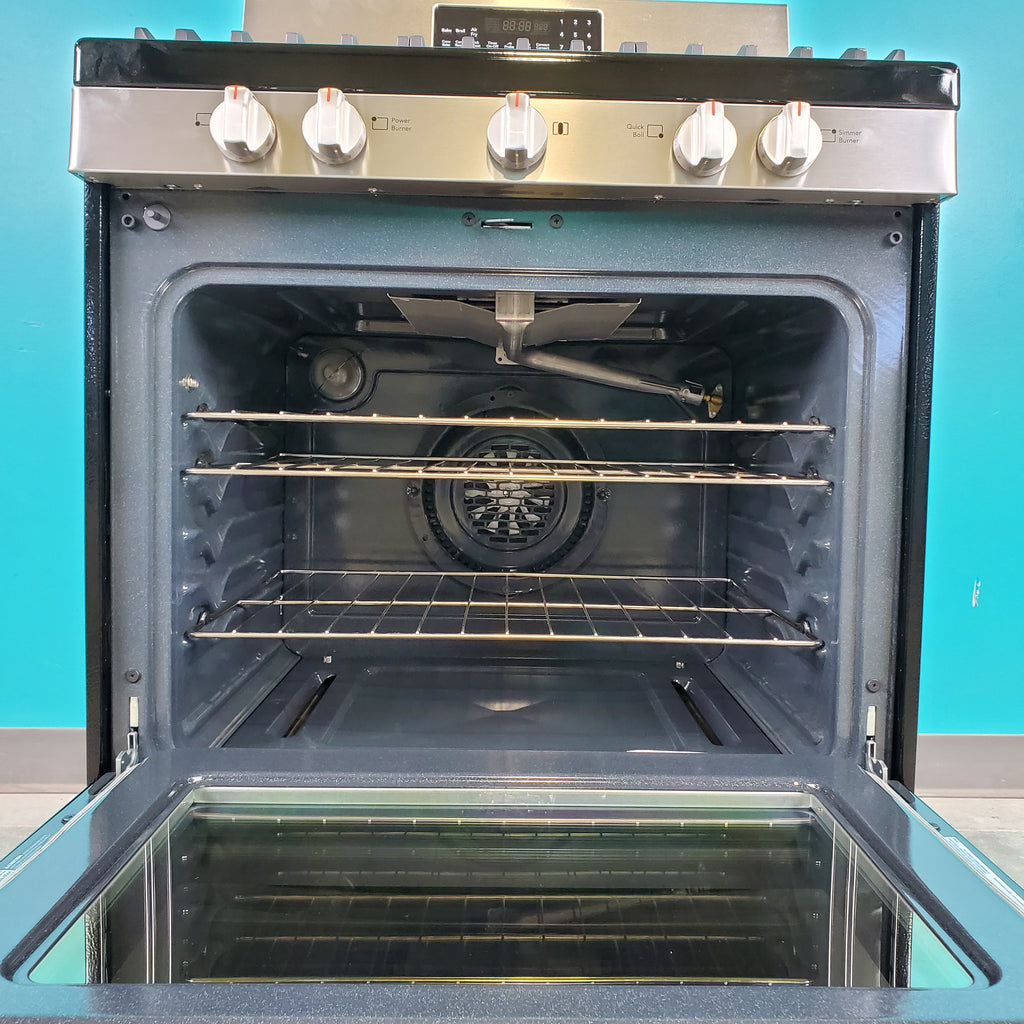 Pictures of Smudge-Proof Stainless Steel Frigidaire Gallery 5 cu. ft. 5 Burner Freestanding Gas Range with Air Fry - Scratch & Dent - Minor - Neu Appliance Outlet - Discount Appliance Outlet in Austin, Tx
