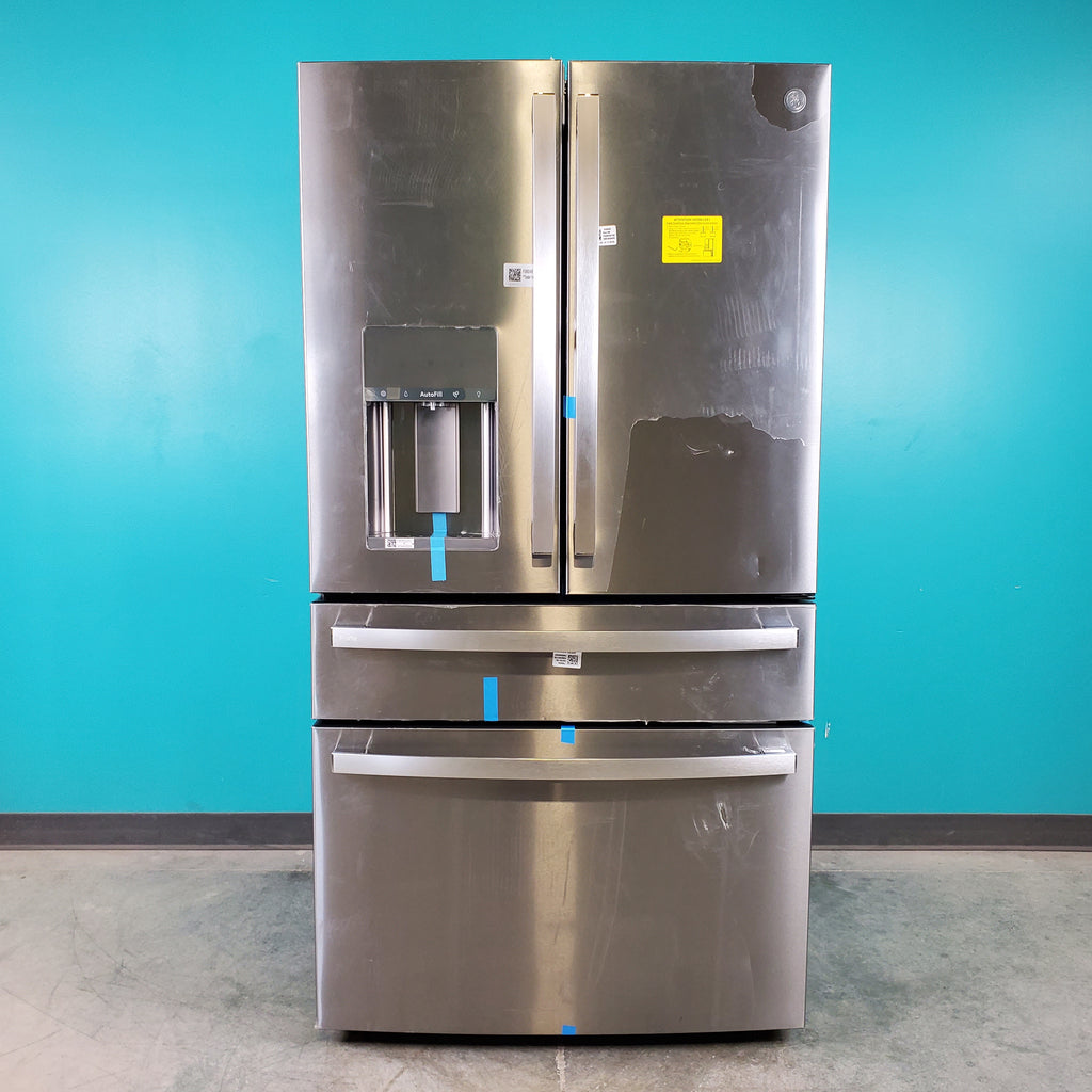 Pictures of Stainless Steel ENERGY STAR GE Profile 27.9 cu. ft. Smart 4 Door French Door Refrigerator with Door in Door- Scratch & Dent - Minor - Neu Appliance Outlet - Discount Appliance Outlet in Austin, Tx