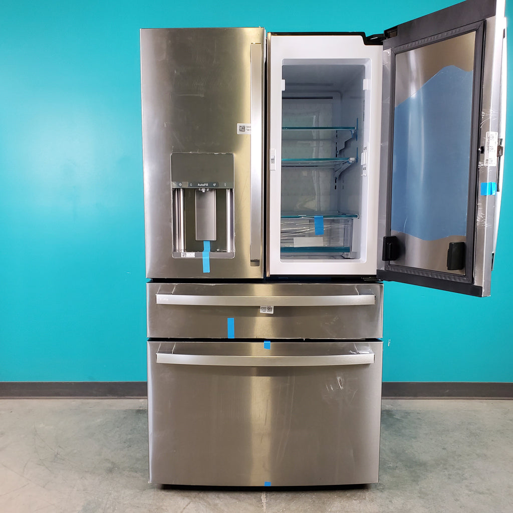 Pictures of Stainless Steel ENERGY STAR GE Profile 27.9 cu. ft. Smart 4 Door French Door Refrigerator with Door in Door- Scratch & Dent - Minor - Neu Appliance Outlet - Discount Appliance Outlet in Austin, Tx