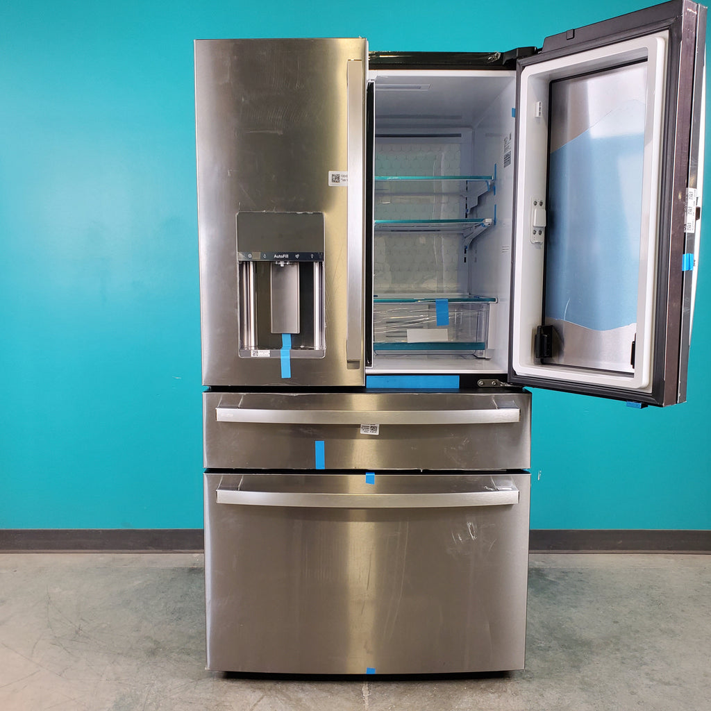 Pictures of Stainless Steel ENERGY STAR GE Profile 27.9 cu. ft. Smart 4 Door French Door Refrigerator with Door in Door- Scratch & Dent - Minor - Neu Appliance Outlet - Discount Appliance Outlet in Austin, Tx