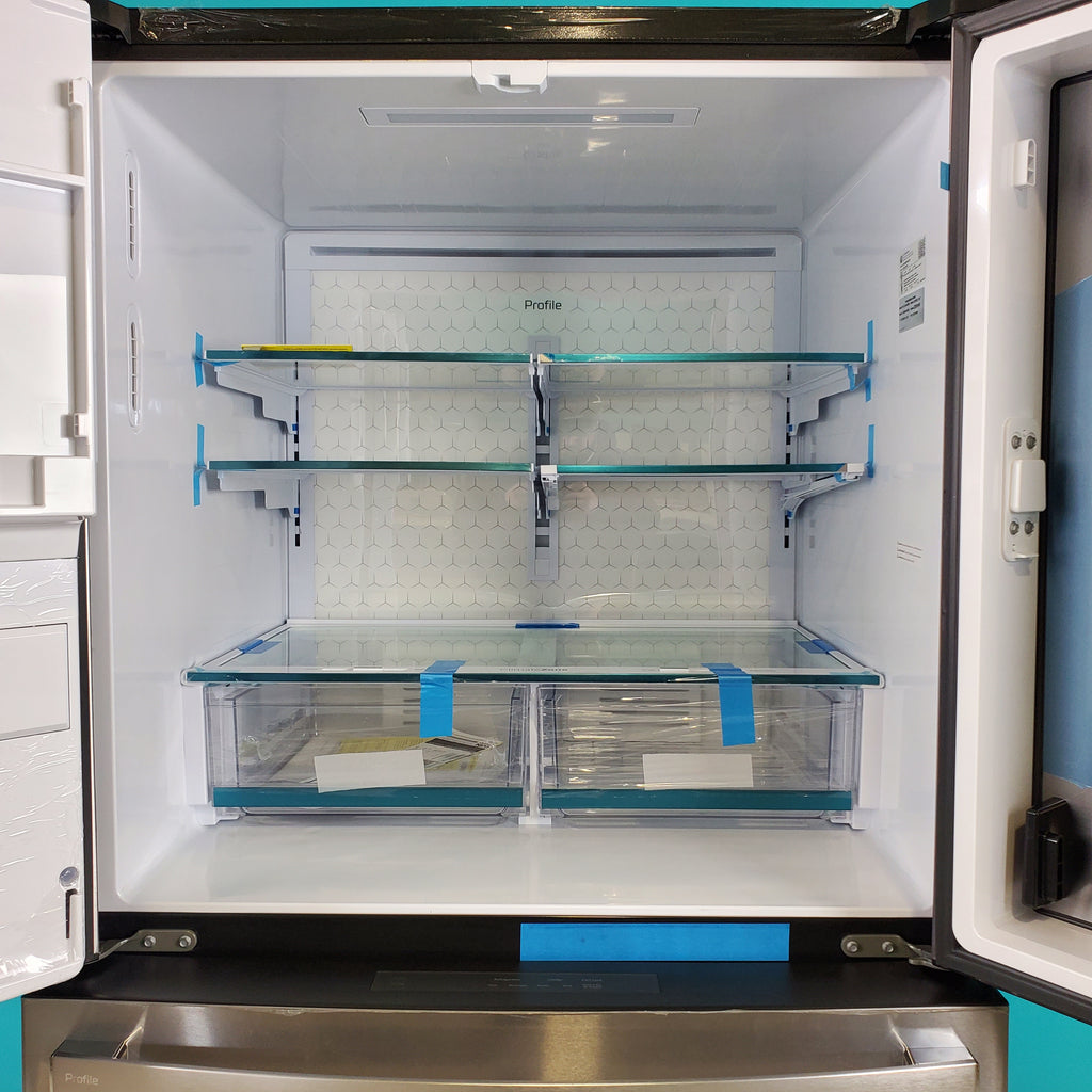Pictures of Stainless Steel ENERGY STAR GE Profile 27.9 cu. ft. Smart 4 Door French Door Refrigerator with Door in Door- Scratch & Dent - Minor - Neu Appliance Outlet - Discount Appliance Outlet in Austin, Tx